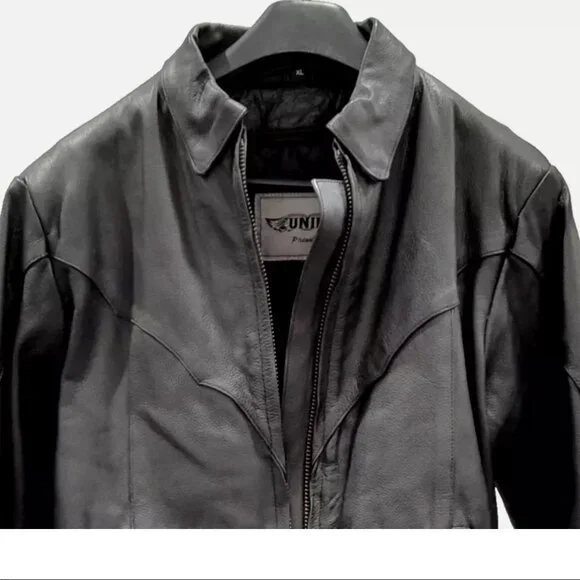UNIK Premium Women's XL Black Leather Motorcycle Jacket Removable Lining Western - Picture 2 of 11